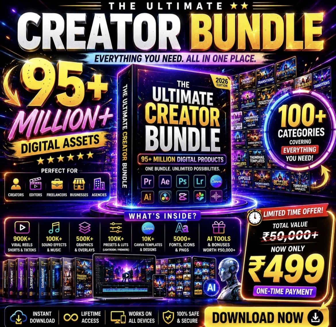 The Ultimate Creator Bundle — 95M+ digital assets for creators, editors, and agencies